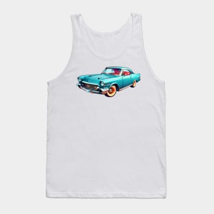 Colored Classic Car Design in Vibrant Vector Style Tank Top